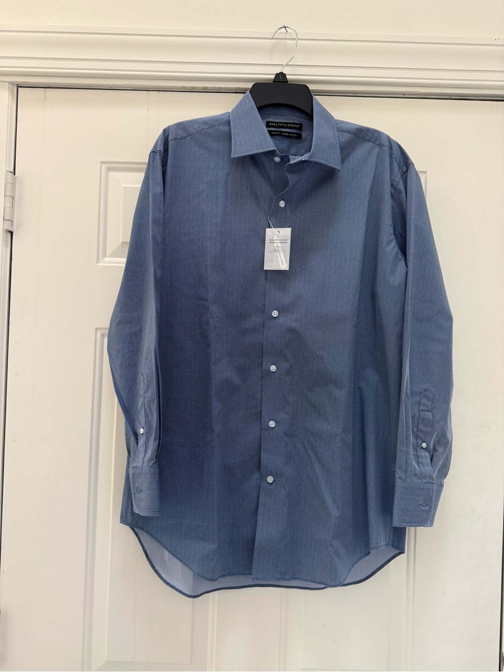 NWT Saks Fifth Ave Men's Blue Dress Shirt